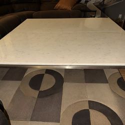 High Quality Stone and Steel Coffee Table 60”x60”x17”