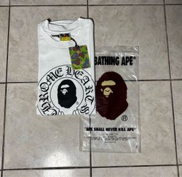 BAPE x Chrome Hearts White Graphic T-Shirt
