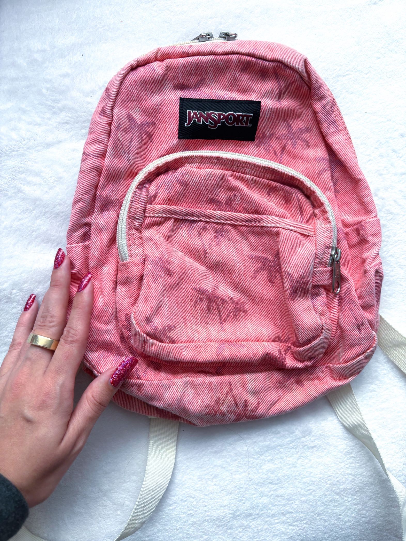 ✨ PINK JANSPORT MINI BACKPACK DENIM ✨