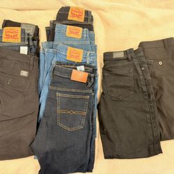 Men’s Jeans & Pants Bundle – Levi’s, RSQ – Sizes 12/14 – $75 OBO
