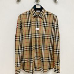 Burberry Button Up Long Sleeve Shirt Size l 