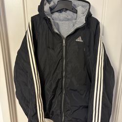 XL Vintage Adidas Reversible Windbreaker Puffer Jacket