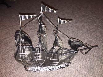 Vintage Tin Pirate Ship