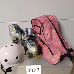 Rollerskates, Bag, Helmet 