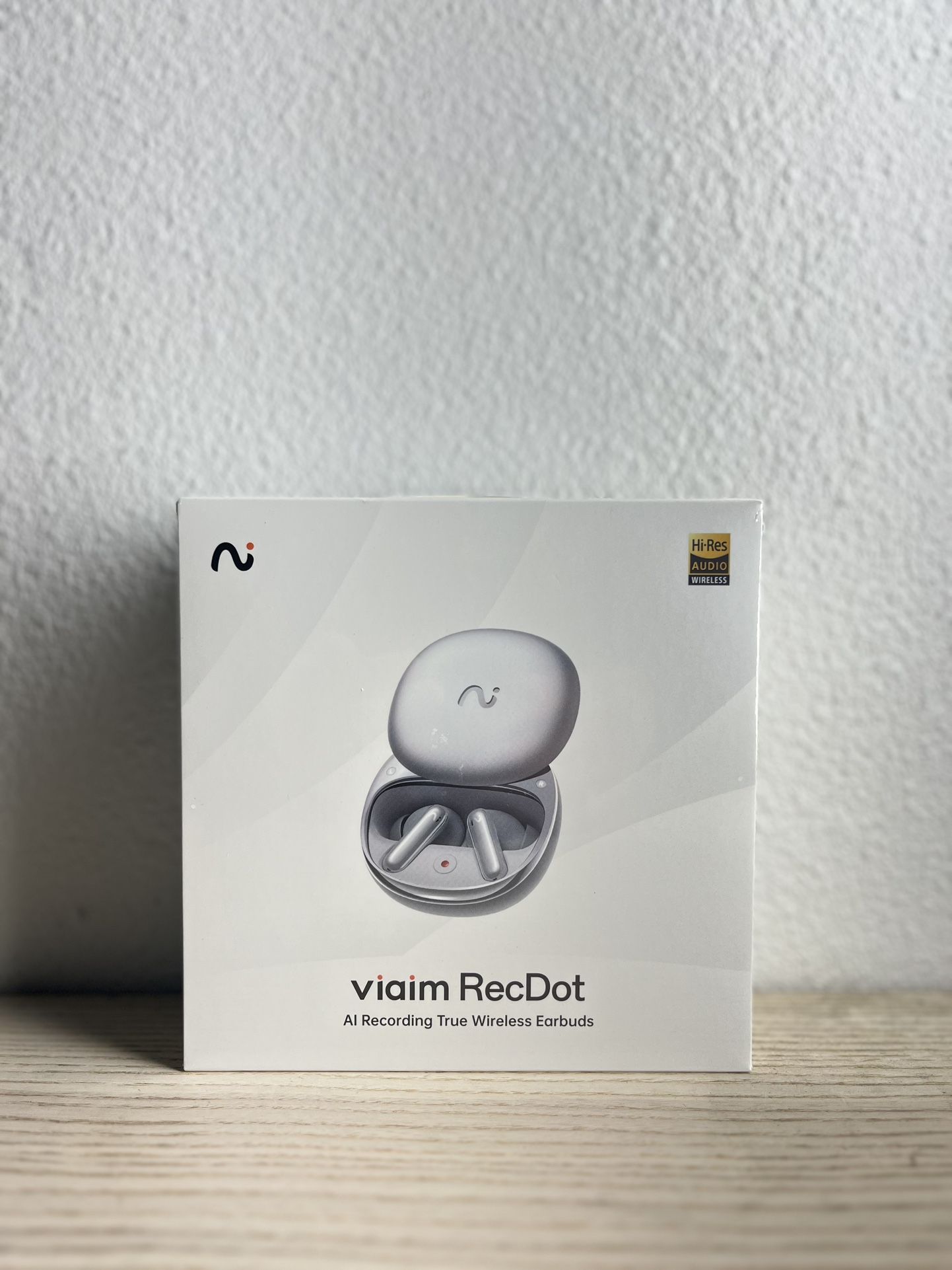 Viaim RecDot Wireless AI Conference Earbuds with Live Transcription | Silver