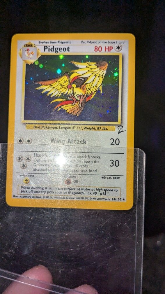 Pokemon Zapdos 16/102 Pidgeot 14/130