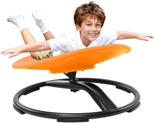 Zhenx 360-degree rotating sensory swivel chair for children and teenagers, ORANGE