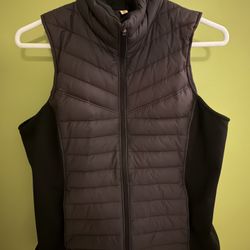 Lucy Women's Small (S) Black Puffer Down Vest Zip Front