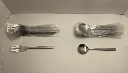 United Airlines Flatware Set Lot – 24 Pieces (12 Forks, 12 Spoons)