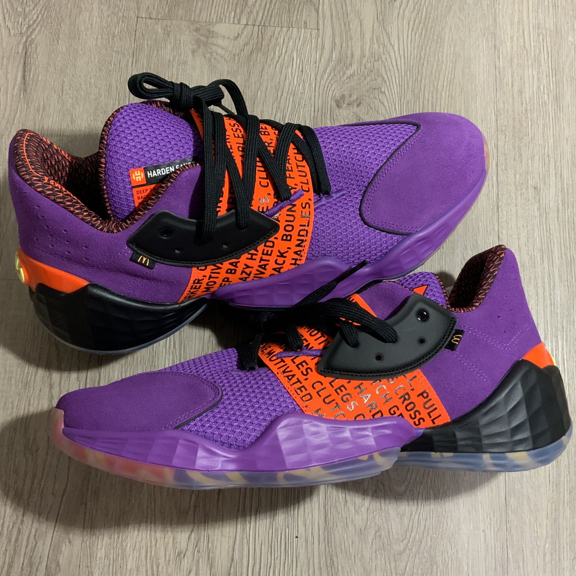 Adidas Harden Vol. 4 GCA McDonalds Shoes Grimace Men's Size 13.5