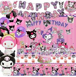 Kuromi sanrio birthday set