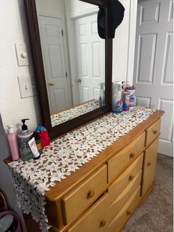 Vanity with mirror