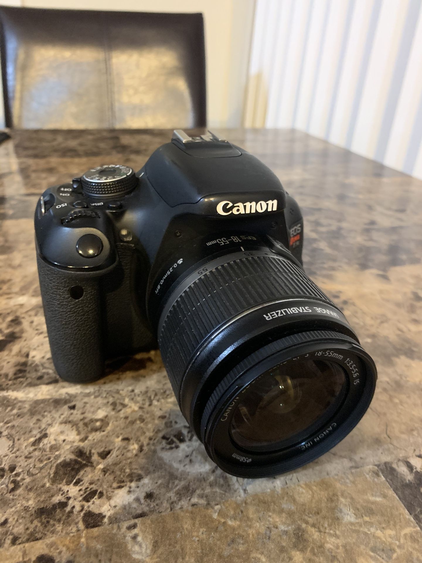 Canon EOS Rebel T3i with camera strap