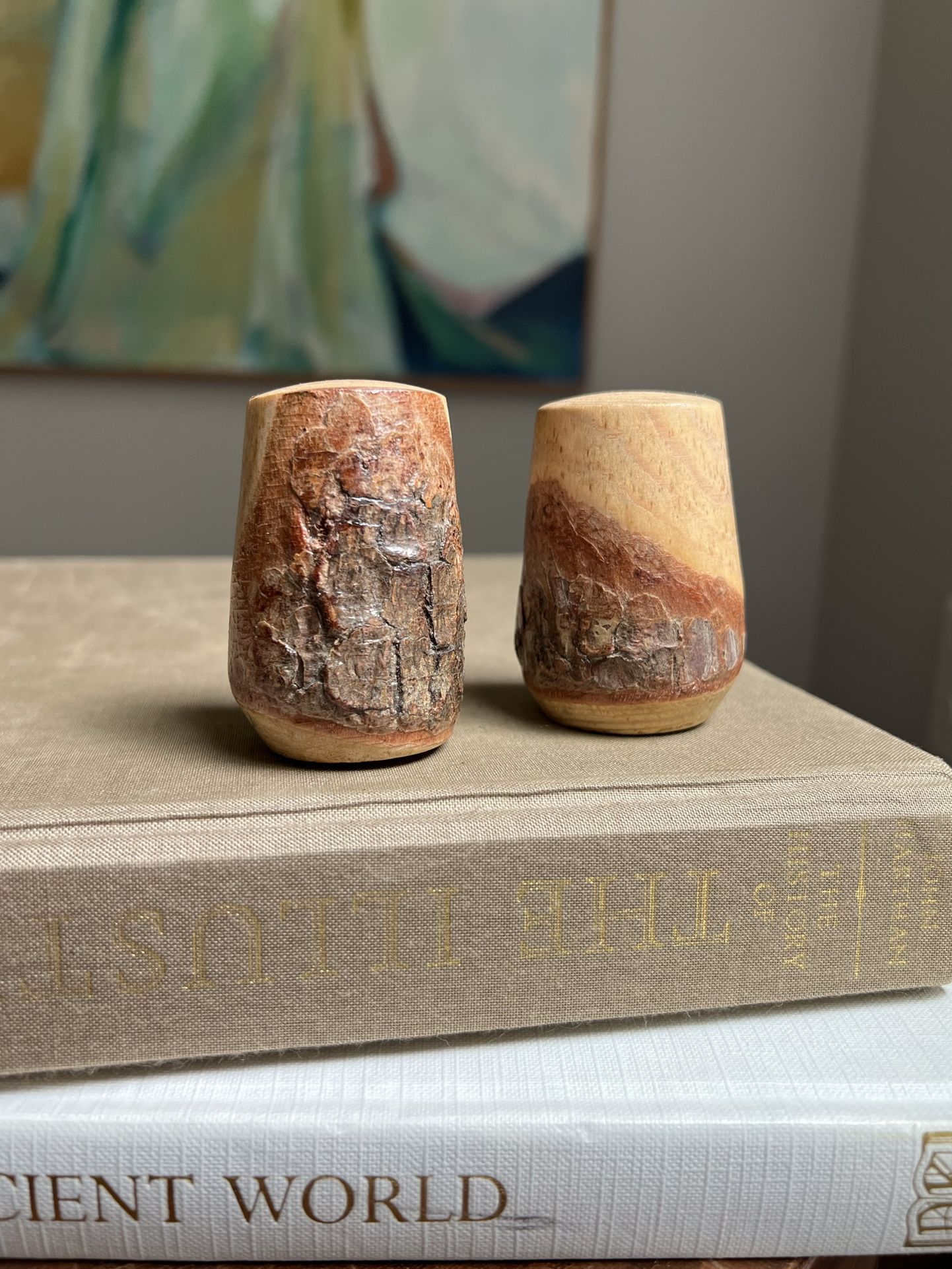 Olive Wood Salt & Pepper Set ( firm on price )