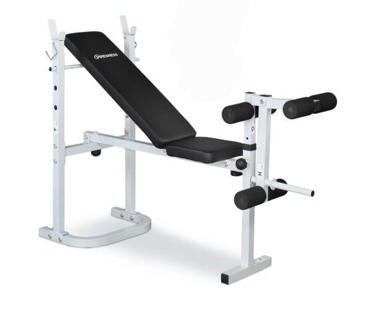 Workout Bench With Official Bar and weights