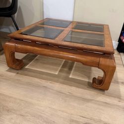 Vintage Ming-Style Burl Wood Coffee Table