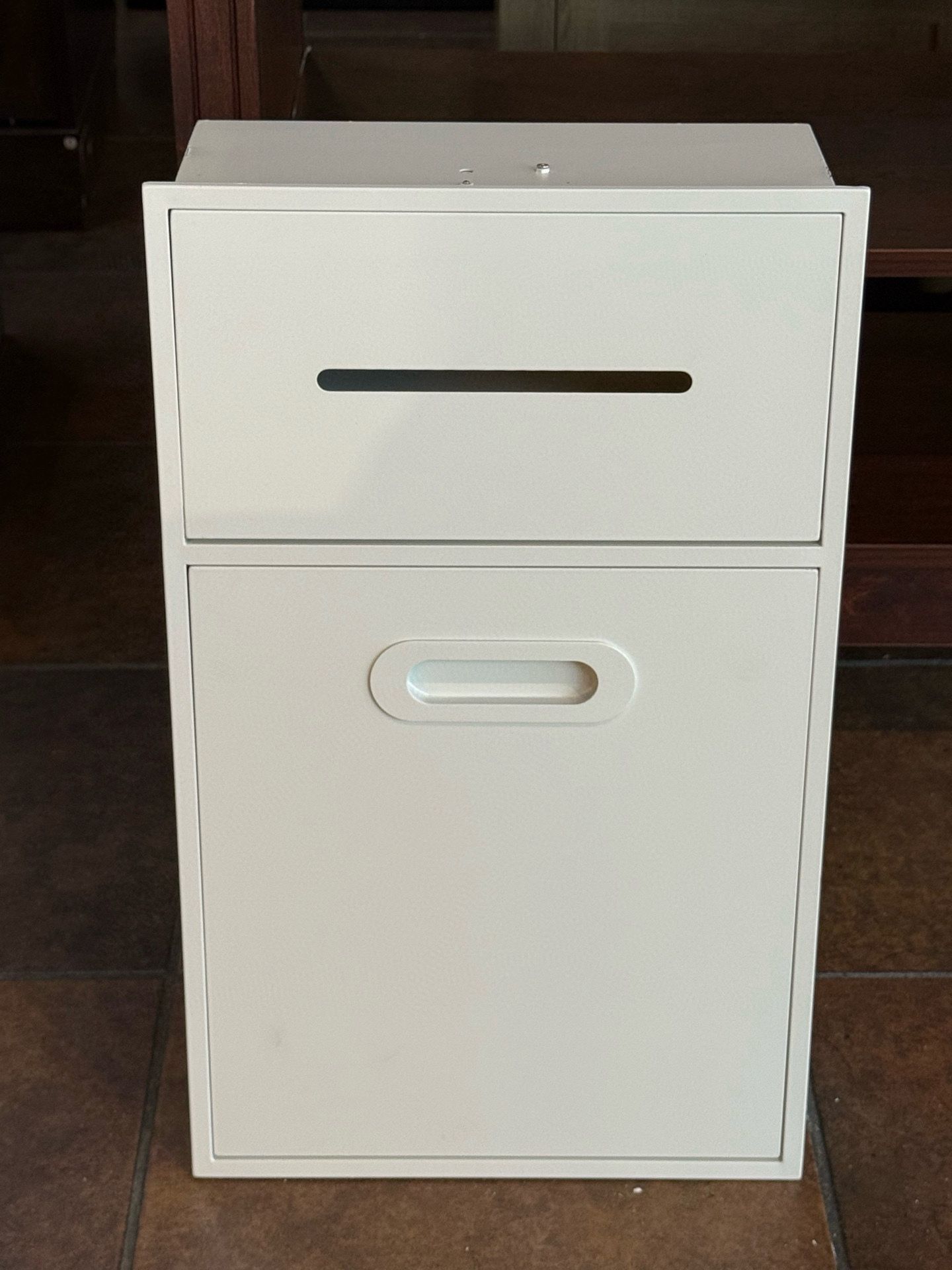 🔥Special Discount 🔥12 in. W x 20 in. H x 5.5 in. D. Stainless Steel Garbage Can Built-In Shower Niche For Kitchen ,Living Room ,Bedroom (White) 💰