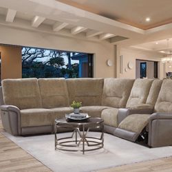 Brand New! 6pc Power Motion Sectional😍/  Take it home with only$39down/ Hablamos Español Y Ofrecemos Financiamiento 🙋🏻‍♂️ 