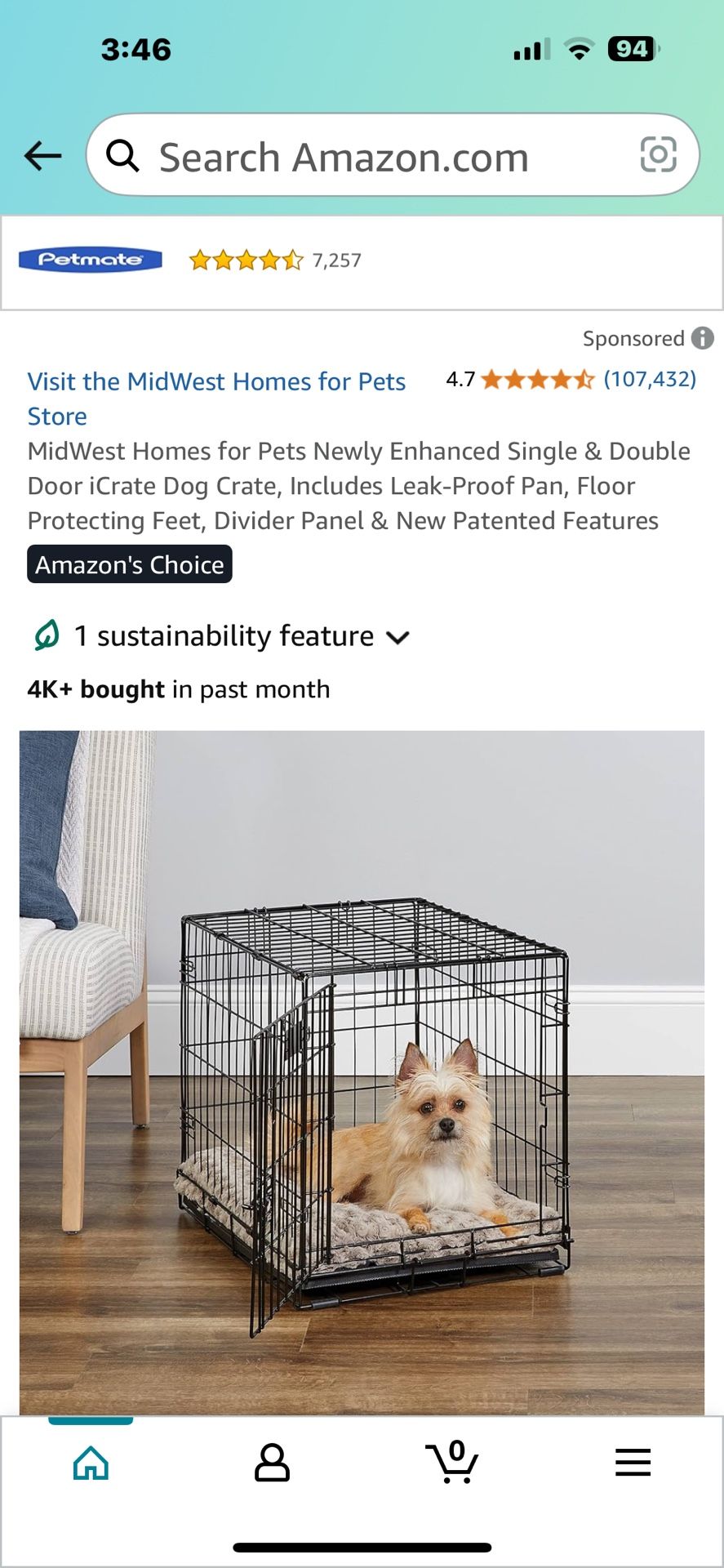 Pets Kennel Great For Traveling 16.5x23” And 23” Inch Tall