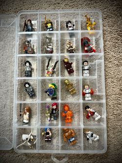 24 New Custom Lego Minifigures With Clear Case
