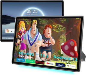 13.5 Inch 4G+64G Android 13 Dual Car Headrest Video Player,Rear Seat Car TV with 4K IPS Touchscreen,Car Headrest Monitor Support WiFi/Bluetooth/Wirele