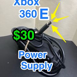 🔌 Xbox 360 E Power Supply + AC Wall Cable …………………………  💲 $30  ⸻  📌 Listing Description  This listing is for an Xbox 360 E power supply, designed spe