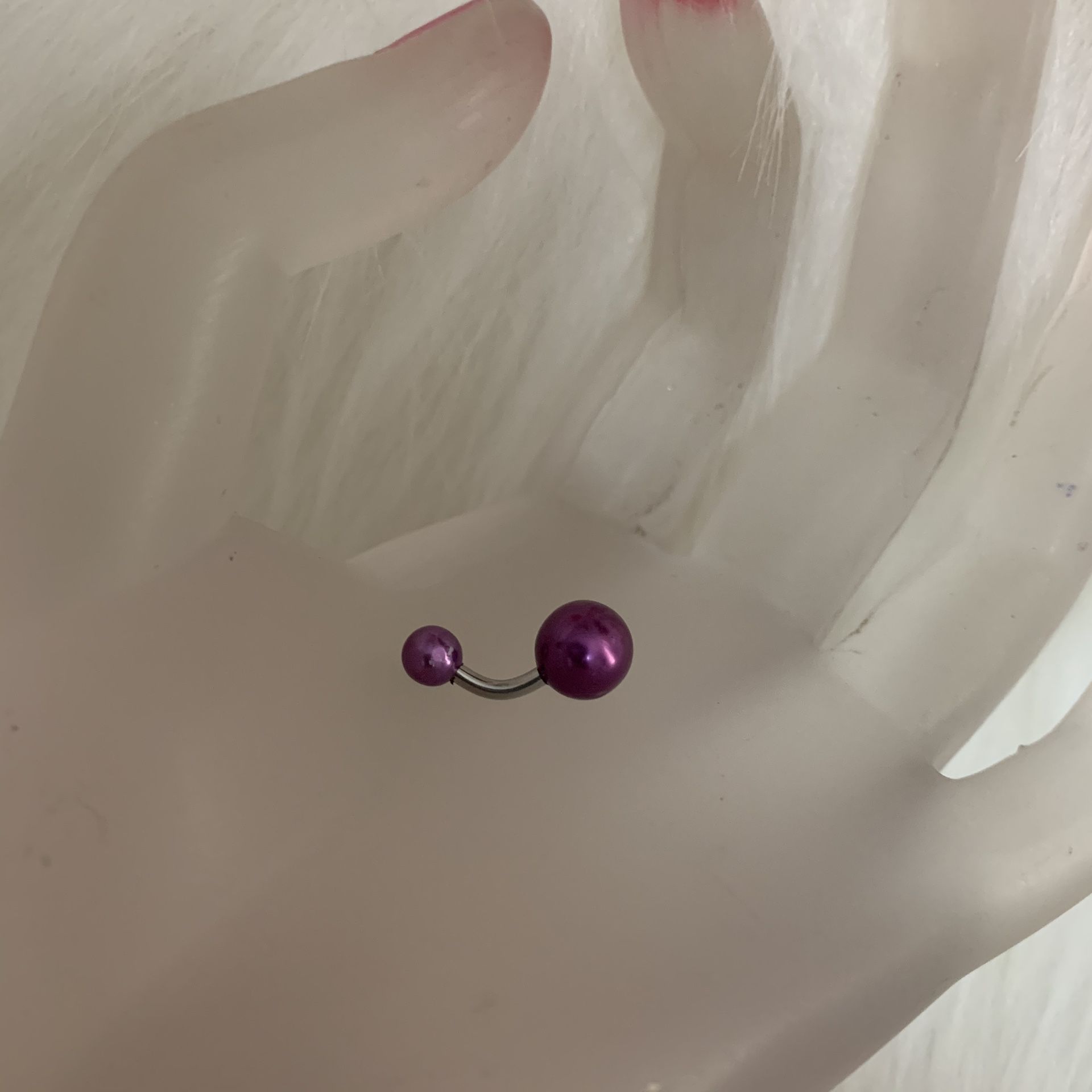 NWOT purple ball belly button ring