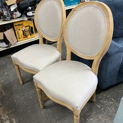 Amando 20" H Mid-Century King Louis Back Solid Wood Dining Side chairs ( Set Of 4 ) 