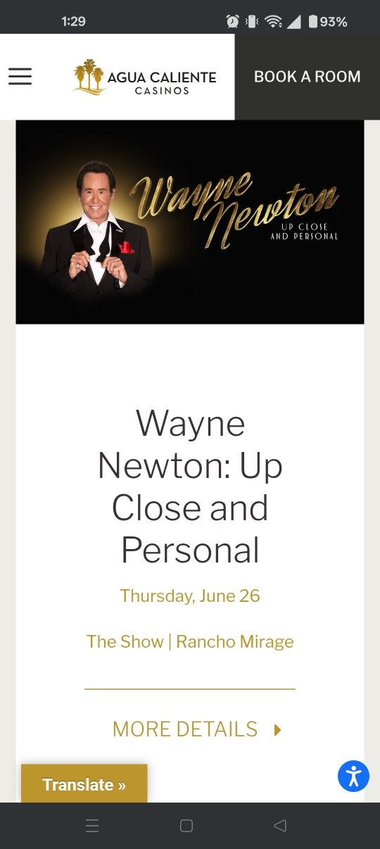 Wayne Newton: Up Close & Personal
