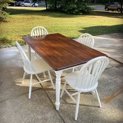 Farmhouse Table And Chairs Dining Set 