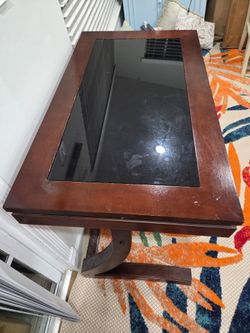 Office Table Wood and Glass Desk Table