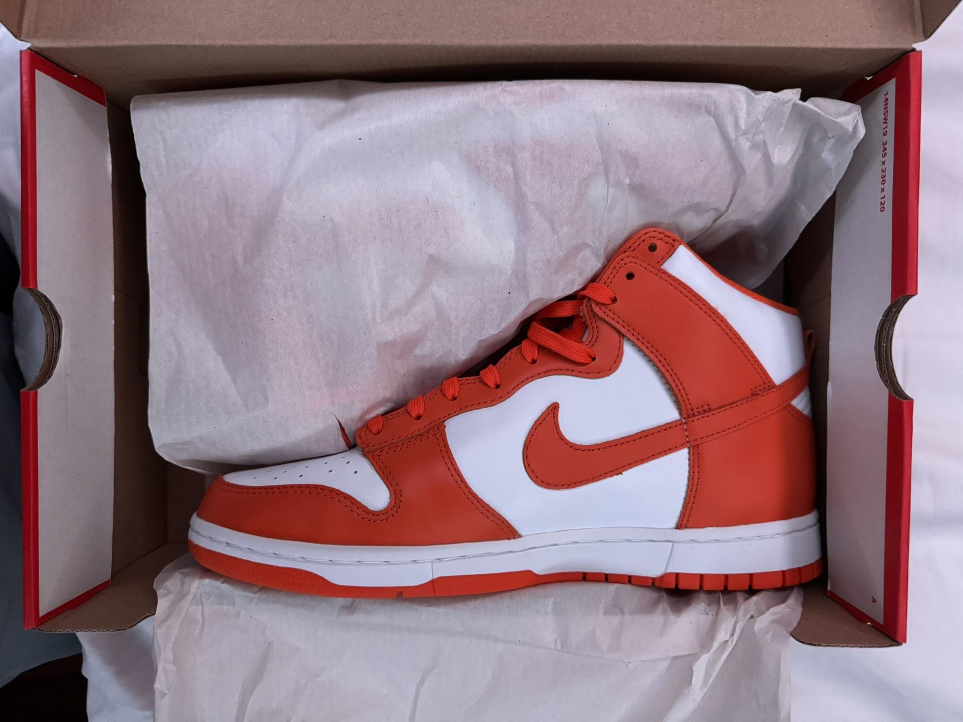 Brand New Men’s Nike Dunk High Syracuse Size 10.5 Brand New