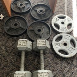 Workout Weights And 25 Pound Dumbbells 