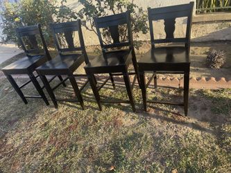 Pier One 100% Wood Chairs Counter High