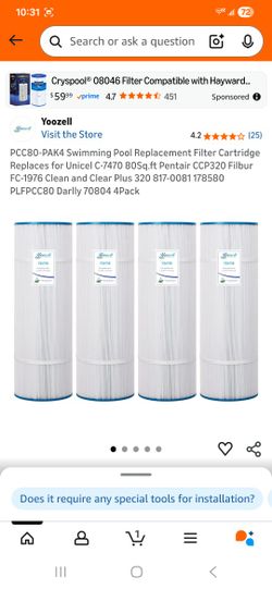 Pool Filter Cartridge And Grids