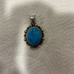 Sterling Silver Handmade Pendant Oval Gemstone