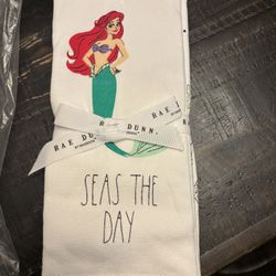 Rae Dunn Disney The Little Mermaid Kitchen Towels 
