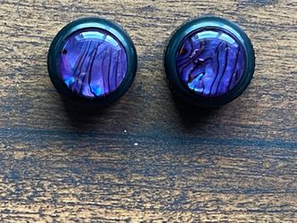 Q-Parts Purple and Green Abalone Guitar Knobs