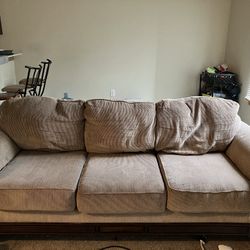 Tan Couch and Loveseat 