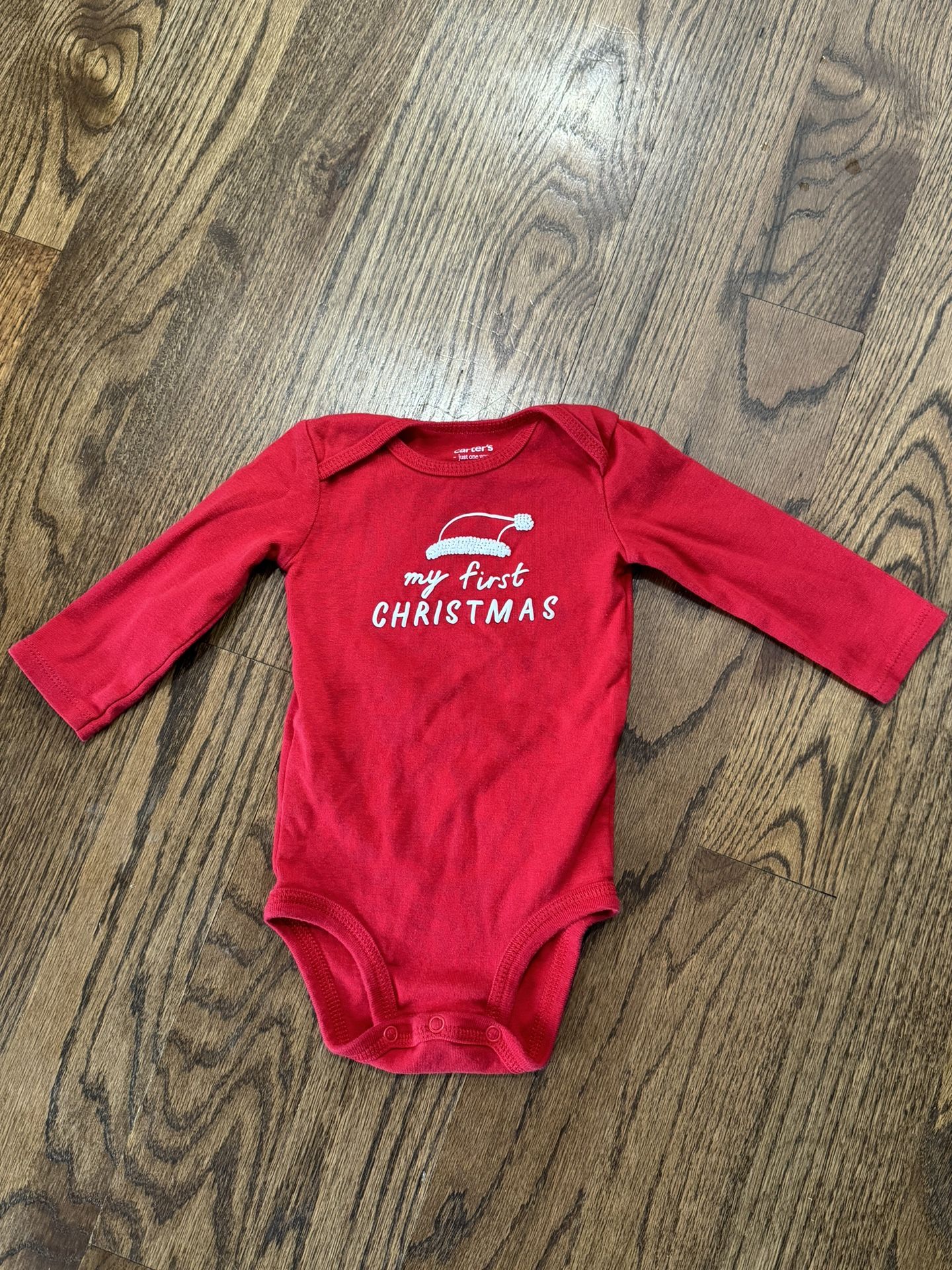 Carter’s Baby Christmas Red Bodysuits 9months