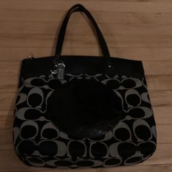 Coach Large Tote Bag In Black