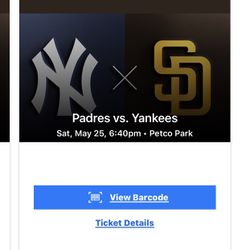 Saturday Night Game Padres VS. Yankees 