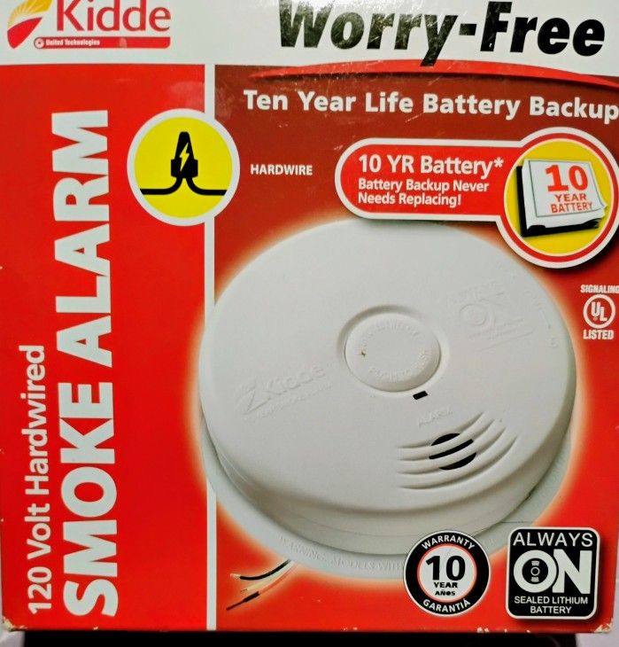 Smoke Alarm 120 Volt Hardwired