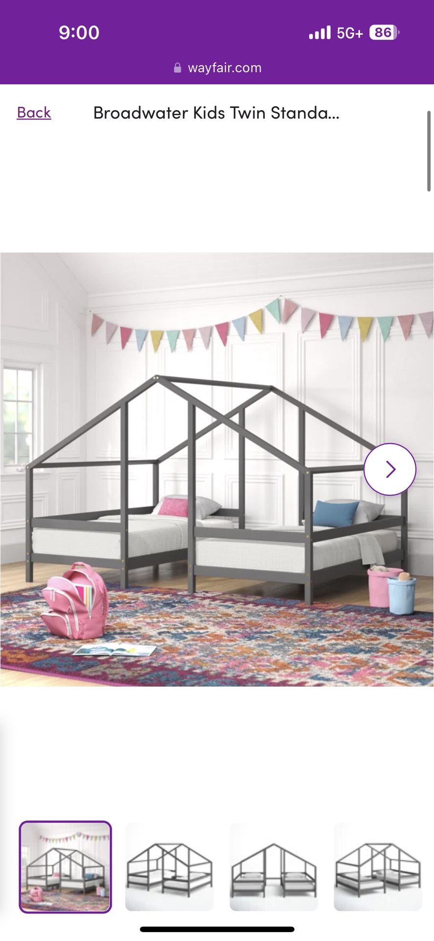 Double Twin Canopy Bed