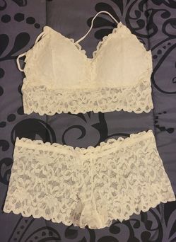 White XL Bra And Panty Set 