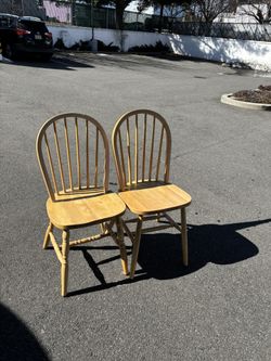 2 solid wood chair 
