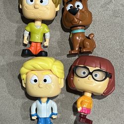 Scooby Doo Bobble Head Set McDonald's Happy Meal Toy Shaggy Velma  Fred lot of 4