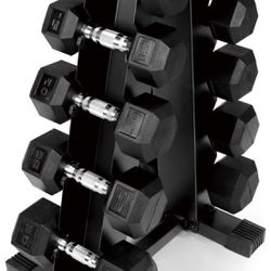Dumbbell Weight Set With Storage Rack 