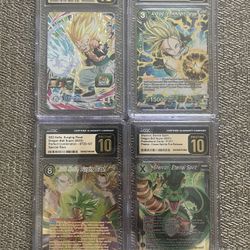 Dragon Ball Super CGC Graded Card Lot Of 4 Pristine 10’s