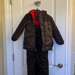 Kids Black Snow Jacket And Pants - Size 4
